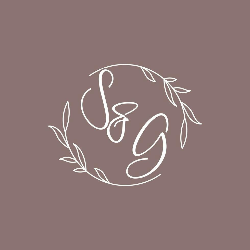 SG wedding initials monogram logo ideas vector