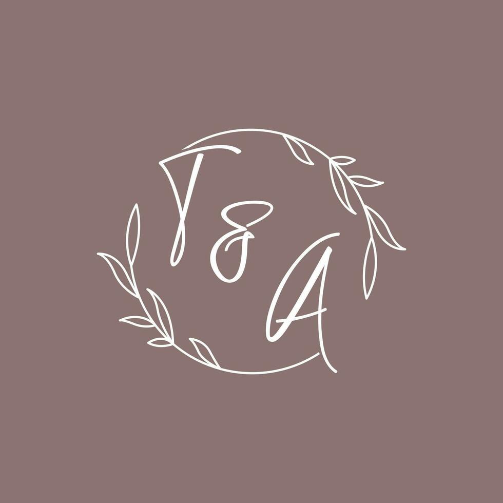 TA wedding initials monogram logo ideas vector