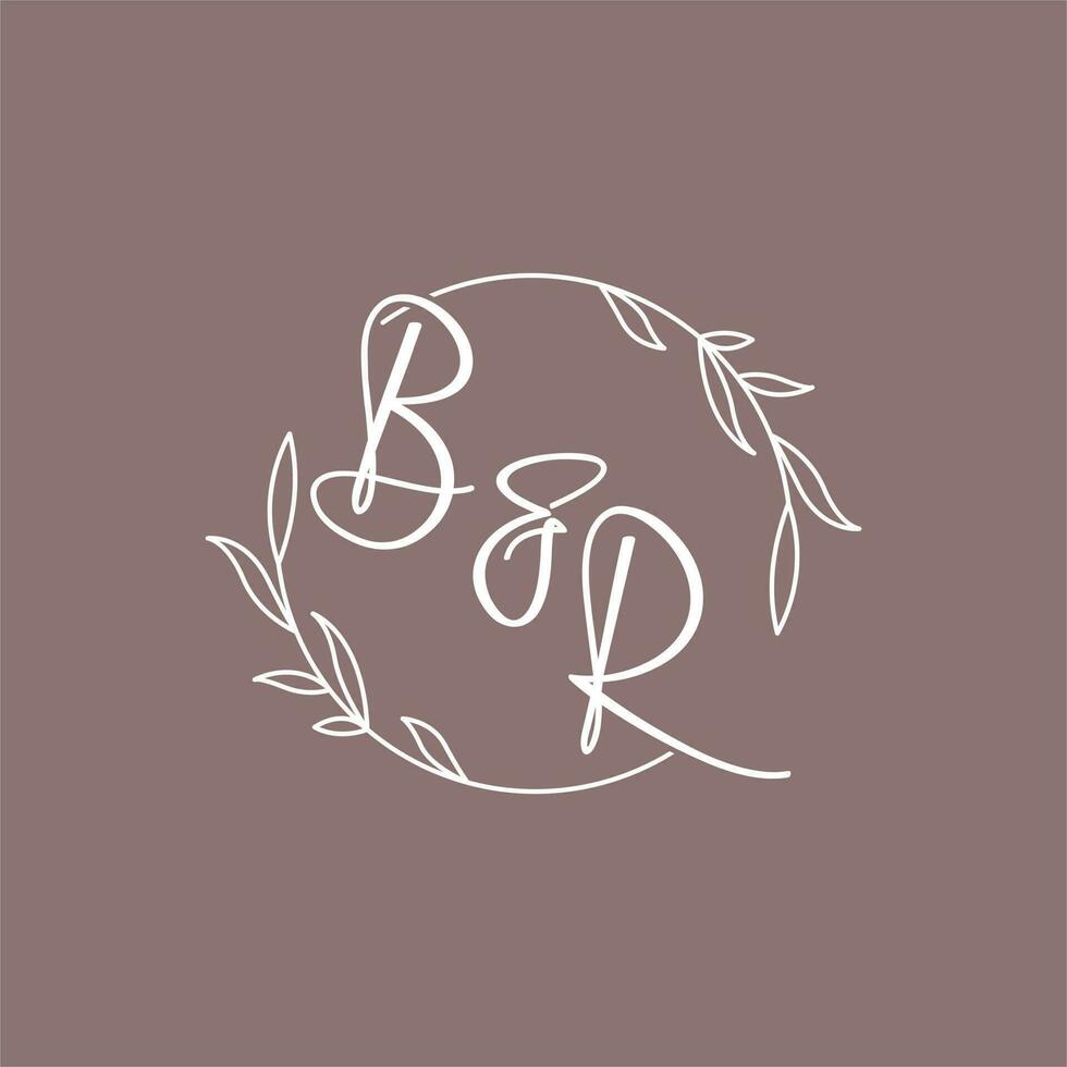 BR wedding initials monogram logo ideas vector