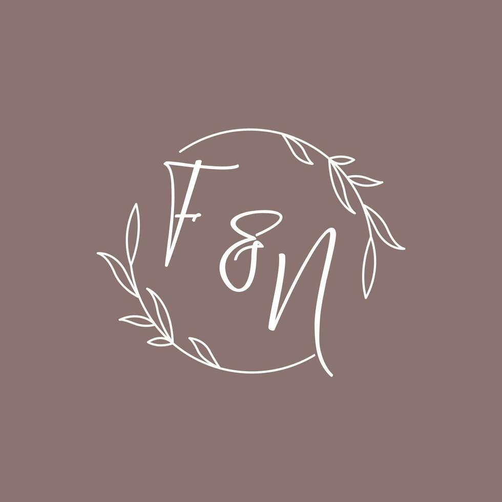 FN wedding initials monogram logo ideas vector