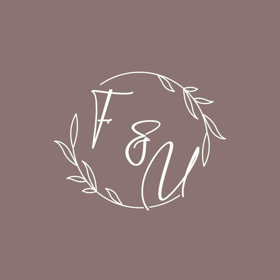 FU wedding initials monogram logo ideas vector