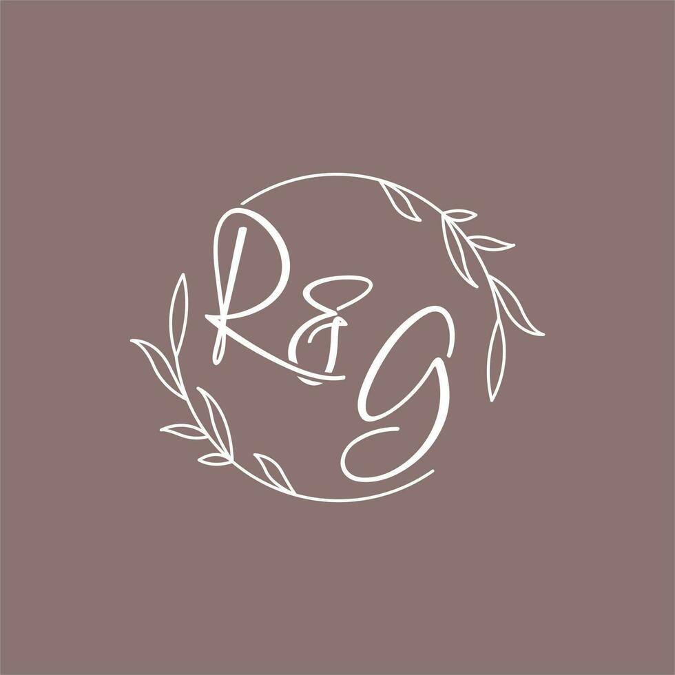 RG wedding initials monogram logo ideas vector