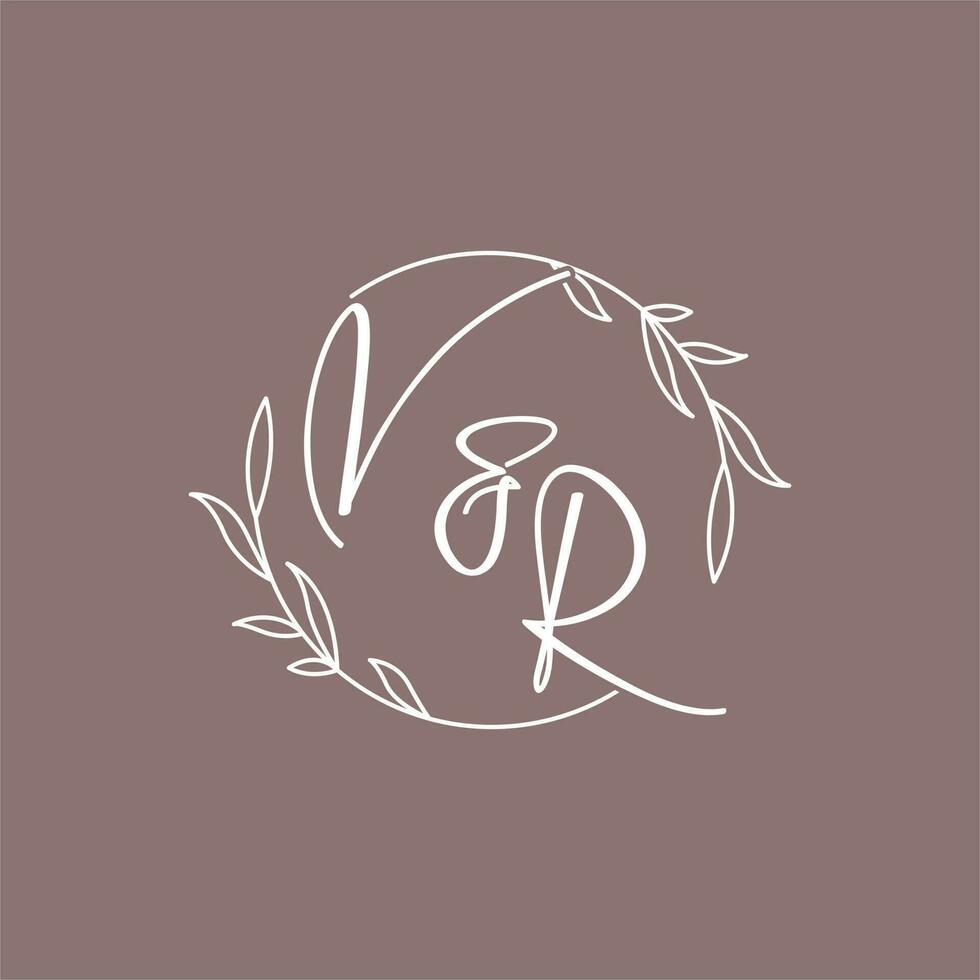 VR wedding initials monogram logo ideas vector