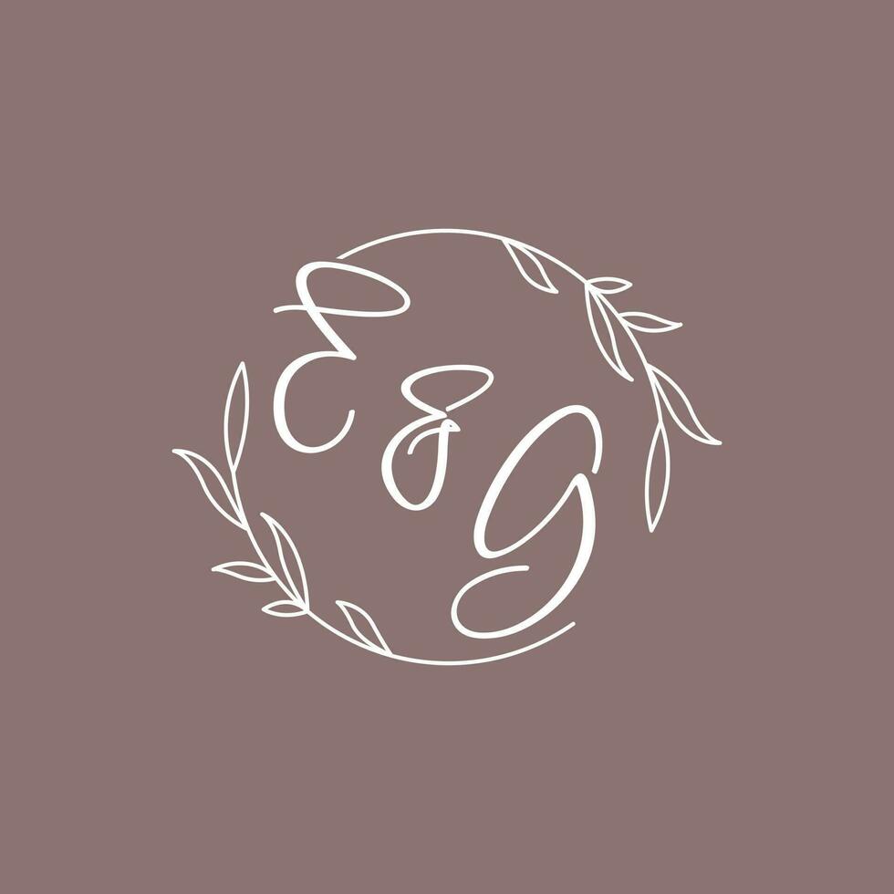 EG wedding initials monogram logo ideas vector
