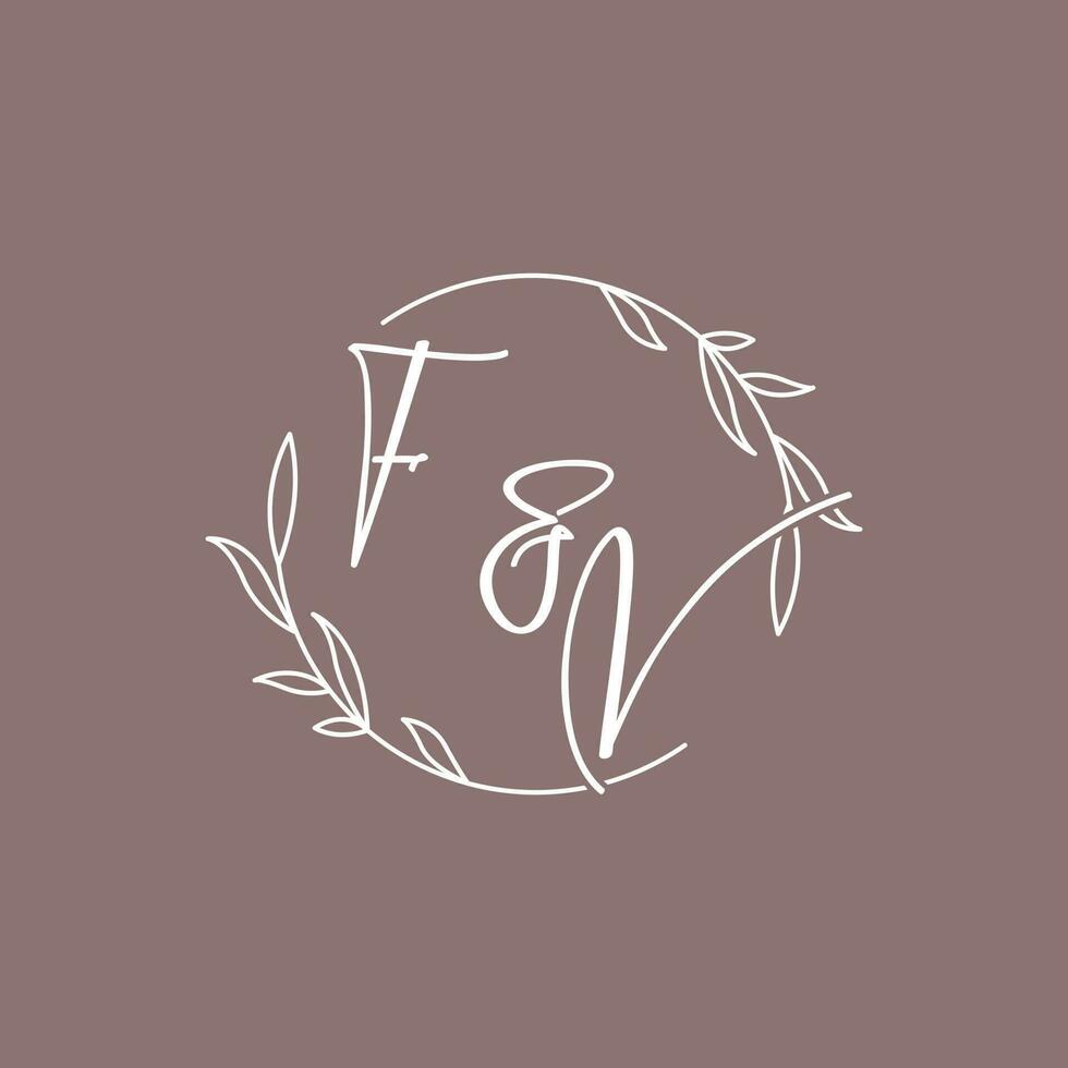 FV wedding initials monogram logo ideas vector