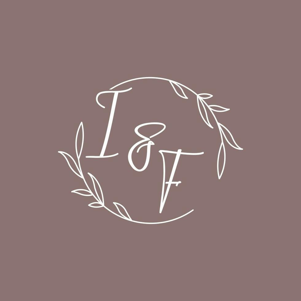 IF wedding initials monogram logo ideas vector