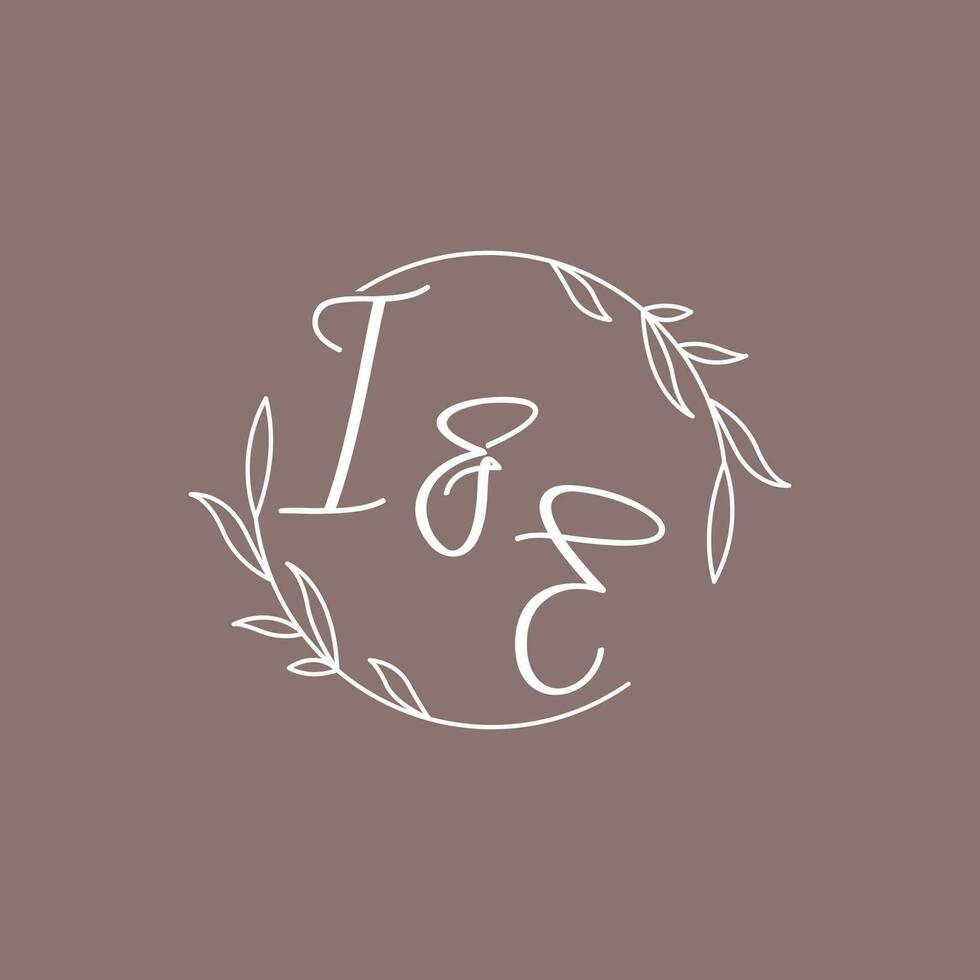 IE wedding initials monogram logo ideas vector