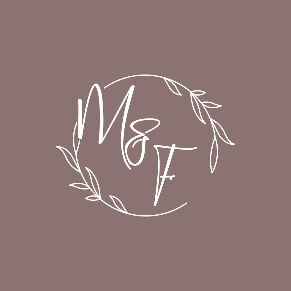 MF wedding initials monogram logo ideas vector