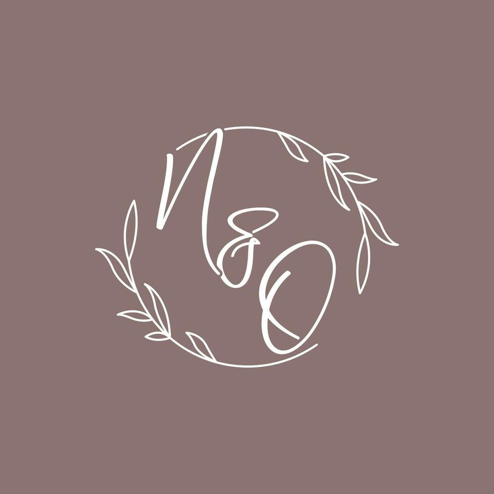 NO wedding initials monogram logo ideas vector