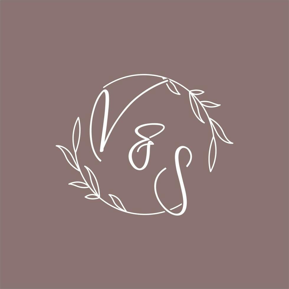 VS wedding initials monogram logo ideas vector