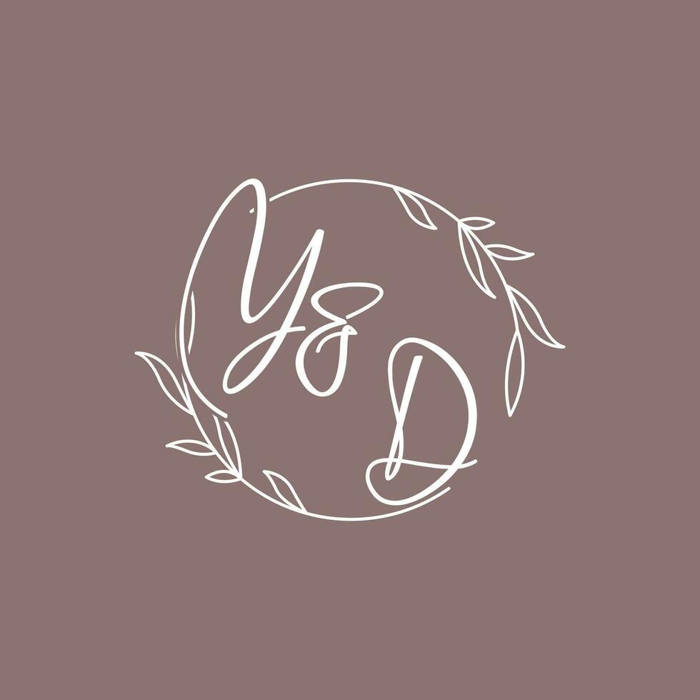 YD wedding initials monogram logo ideas vector