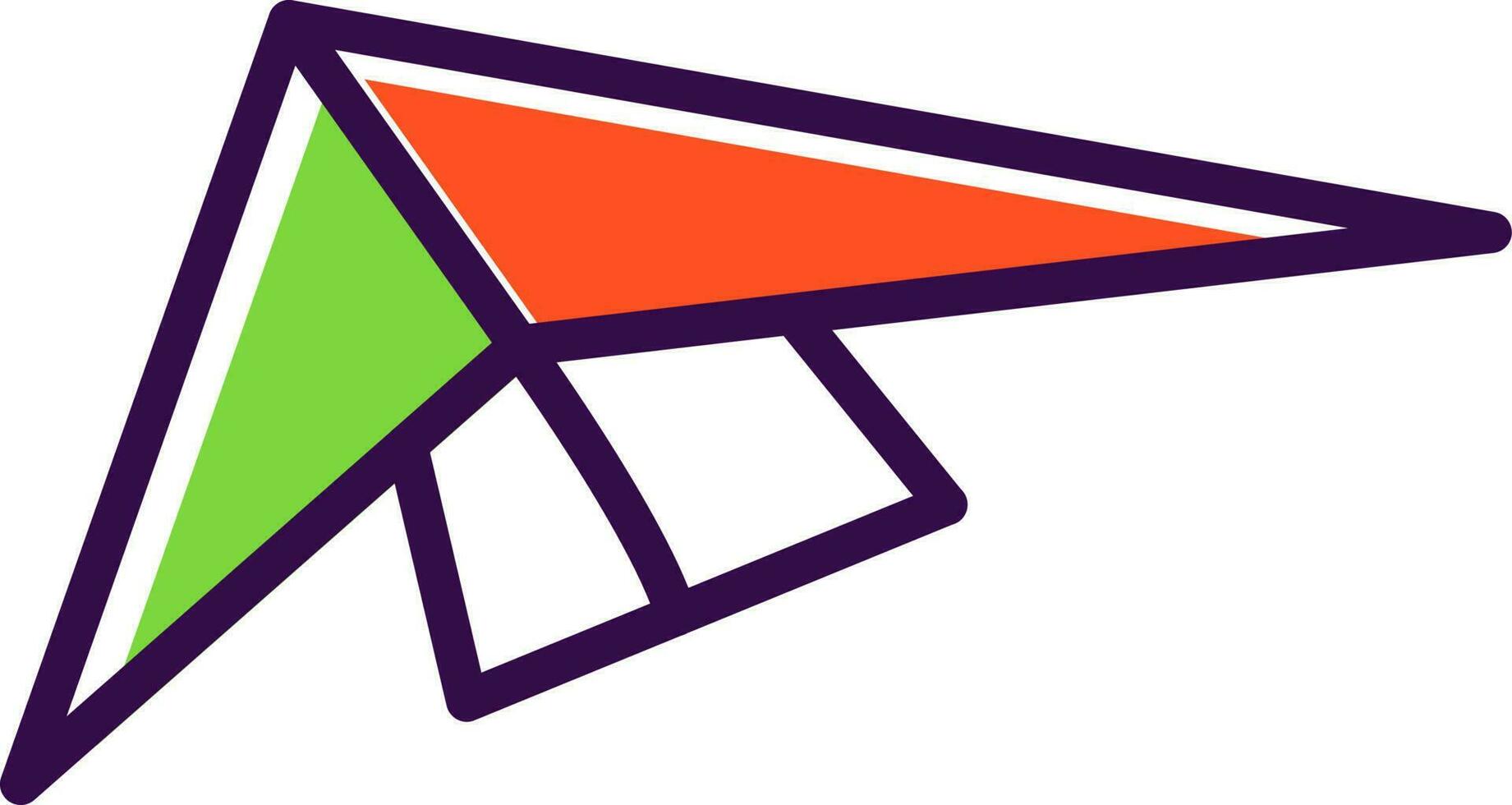 Hang gliding Vector Icon Design