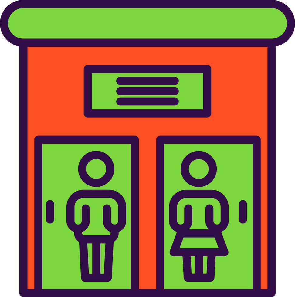 Public toilet Vector Icon Design