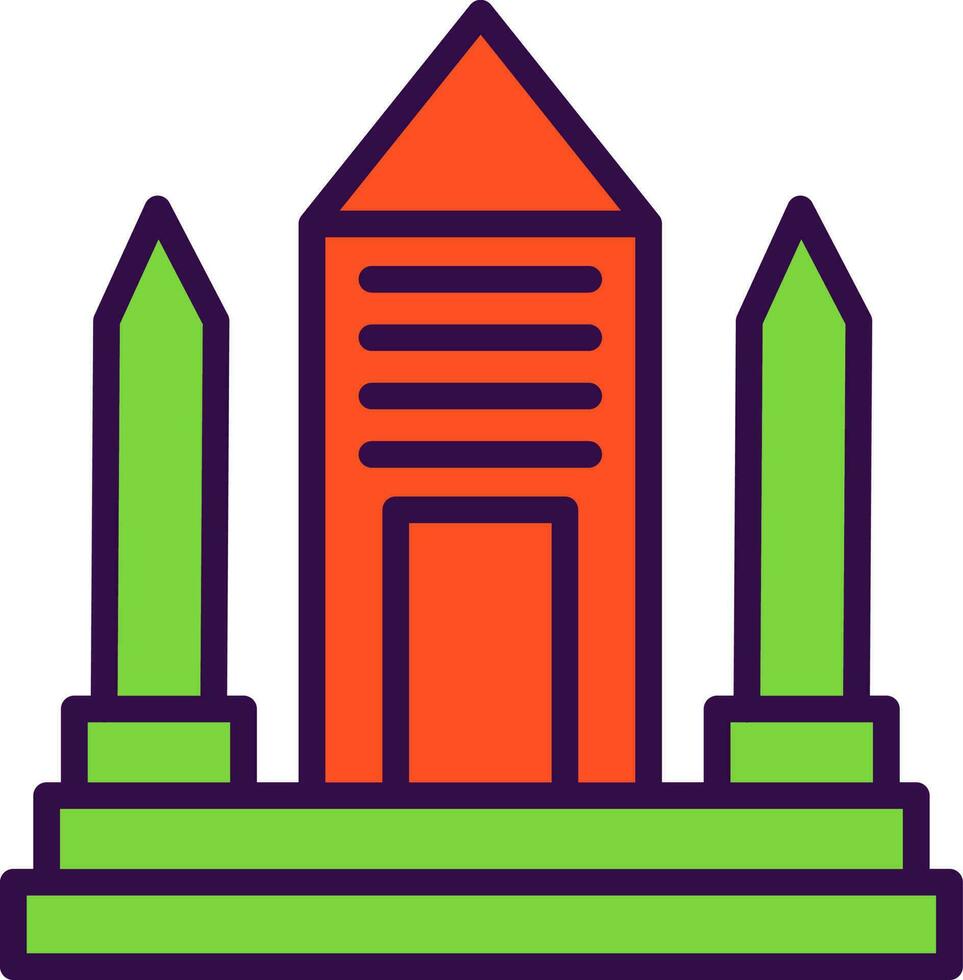 diseño de icono de vector de monumento