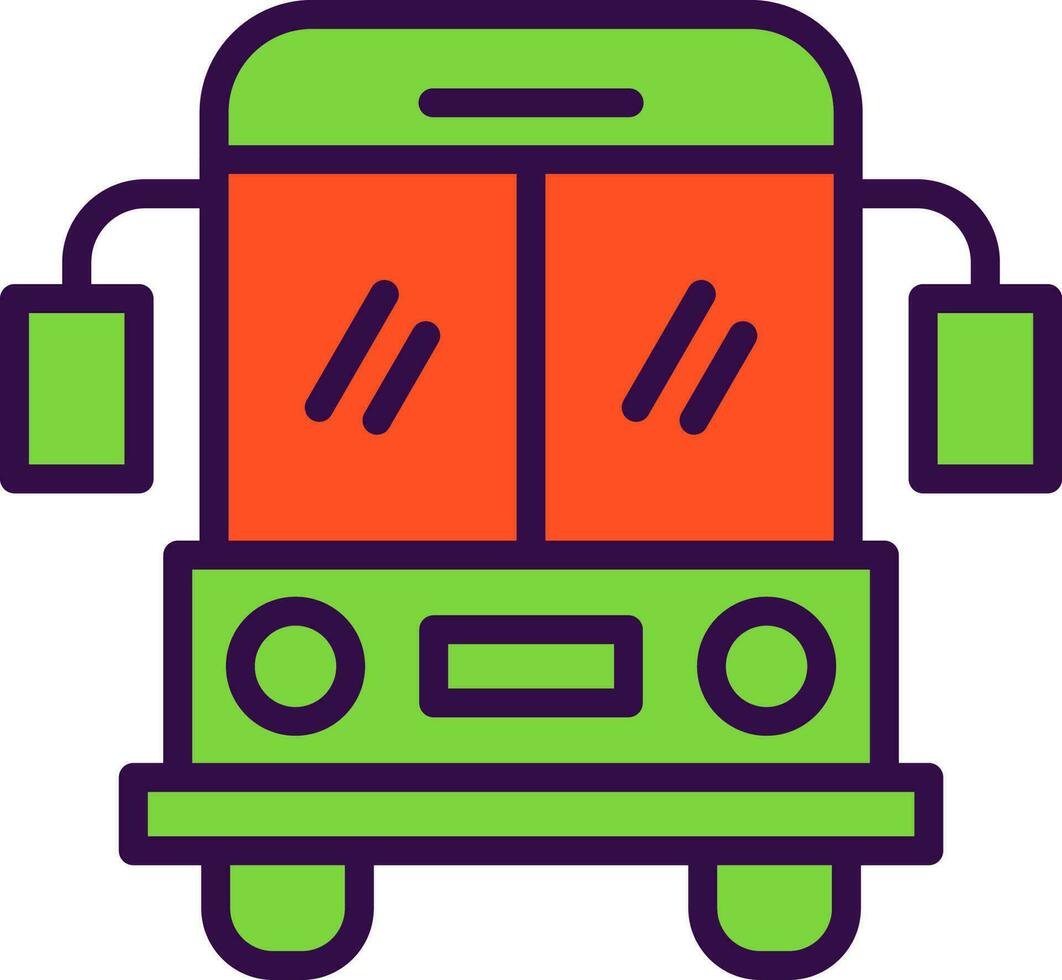 colegio autobús vector icono diseño