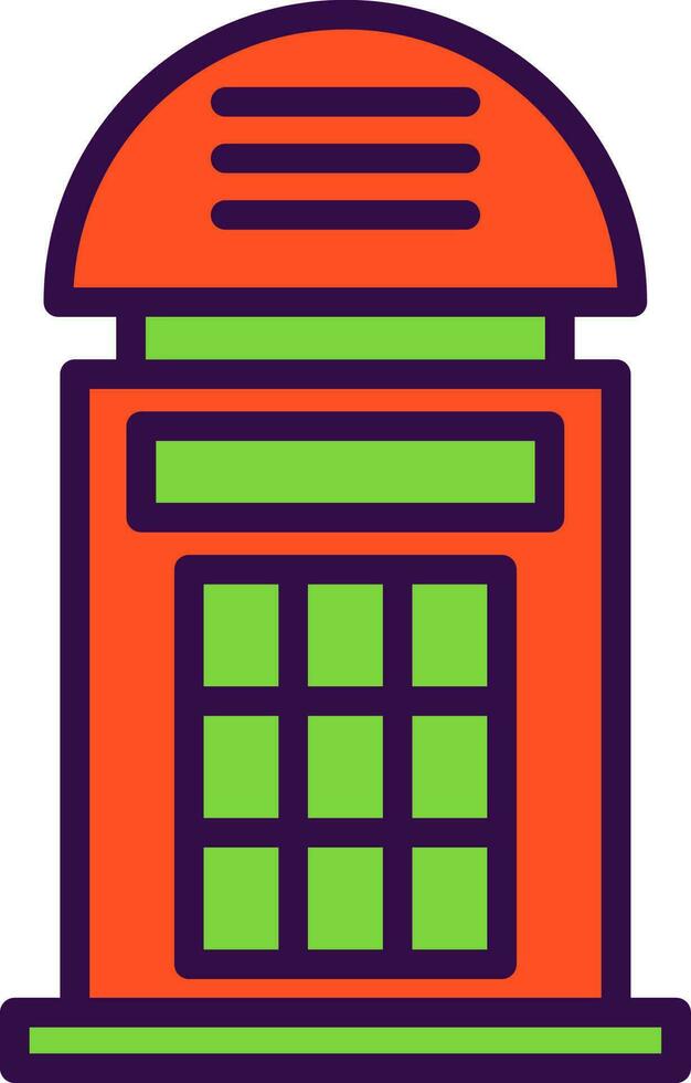 Phone booth Vector Icon Design