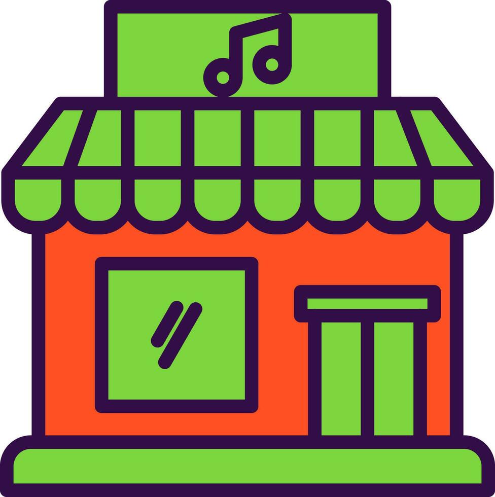 diseño de icono de vector de tienda de música