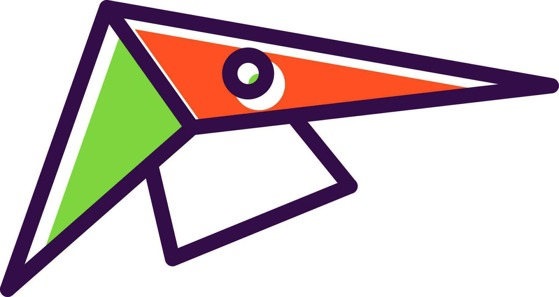 Hang gliding Vector Icon Design
