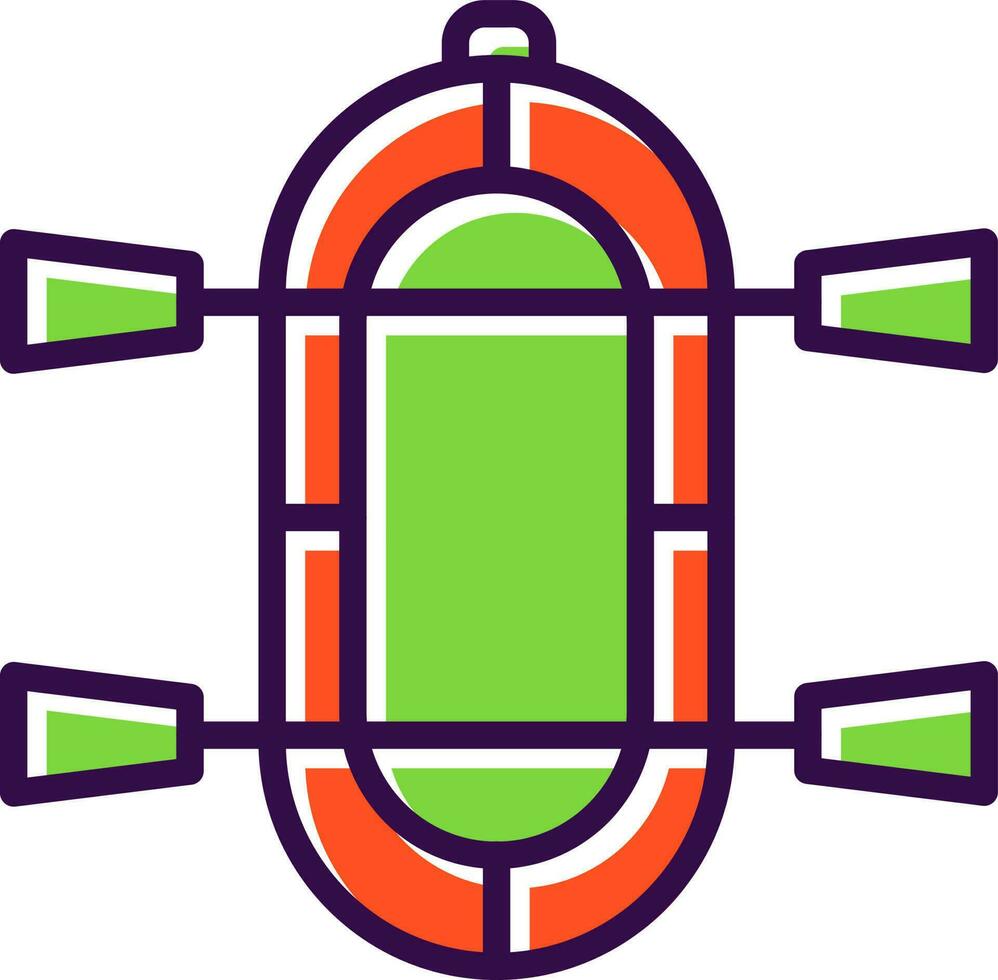 Rafting Vector Icon Design