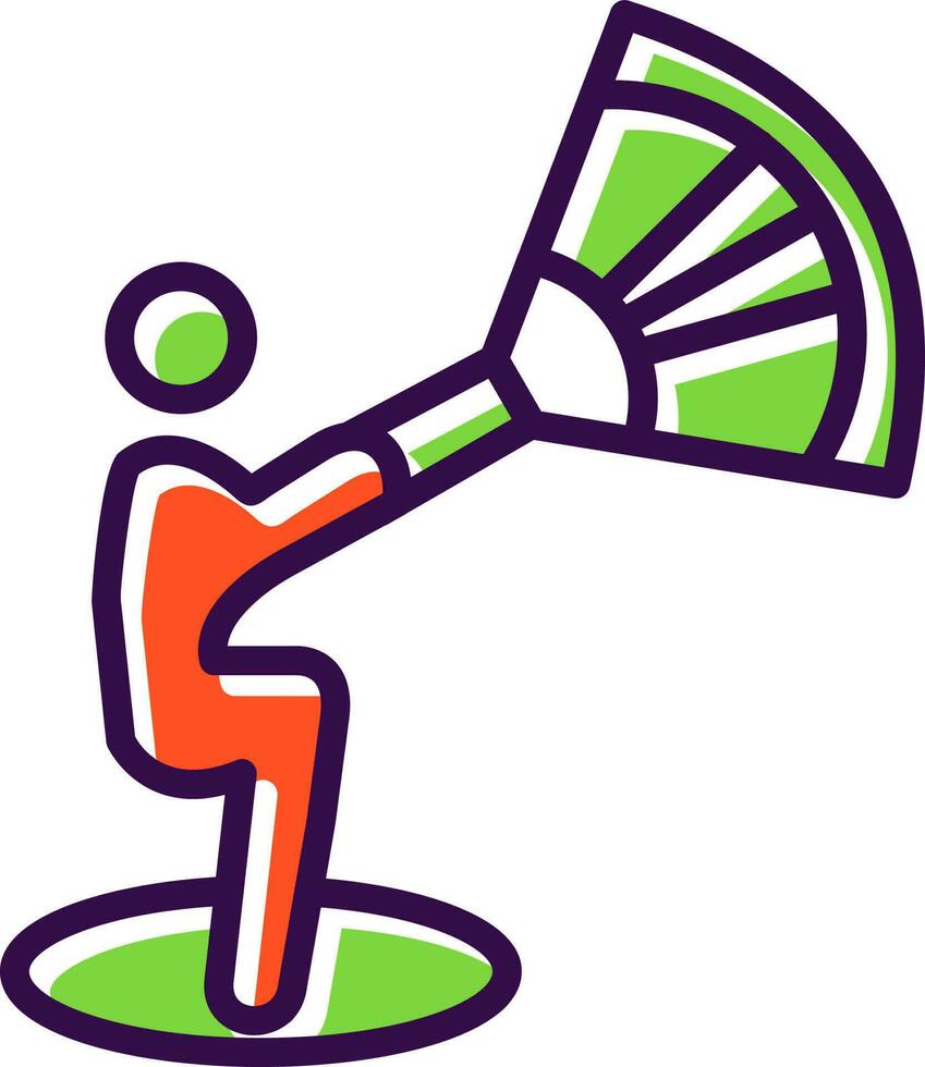 Kitesurf Vector Icon Design