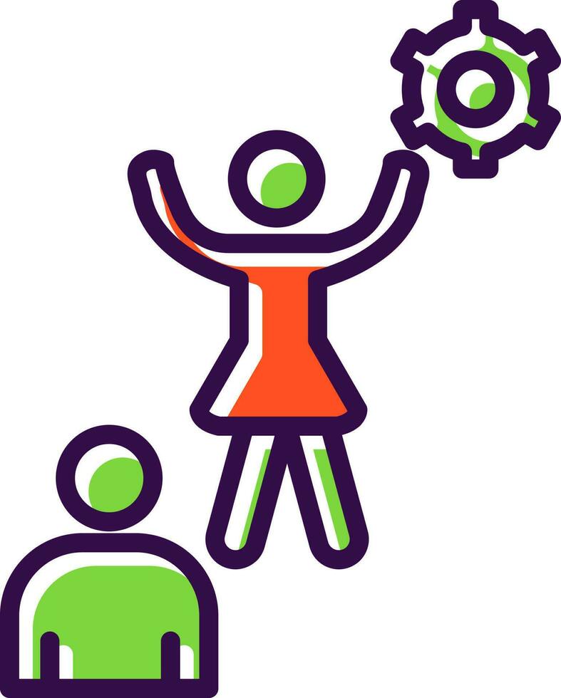 Cheerleader Vector Icon Design