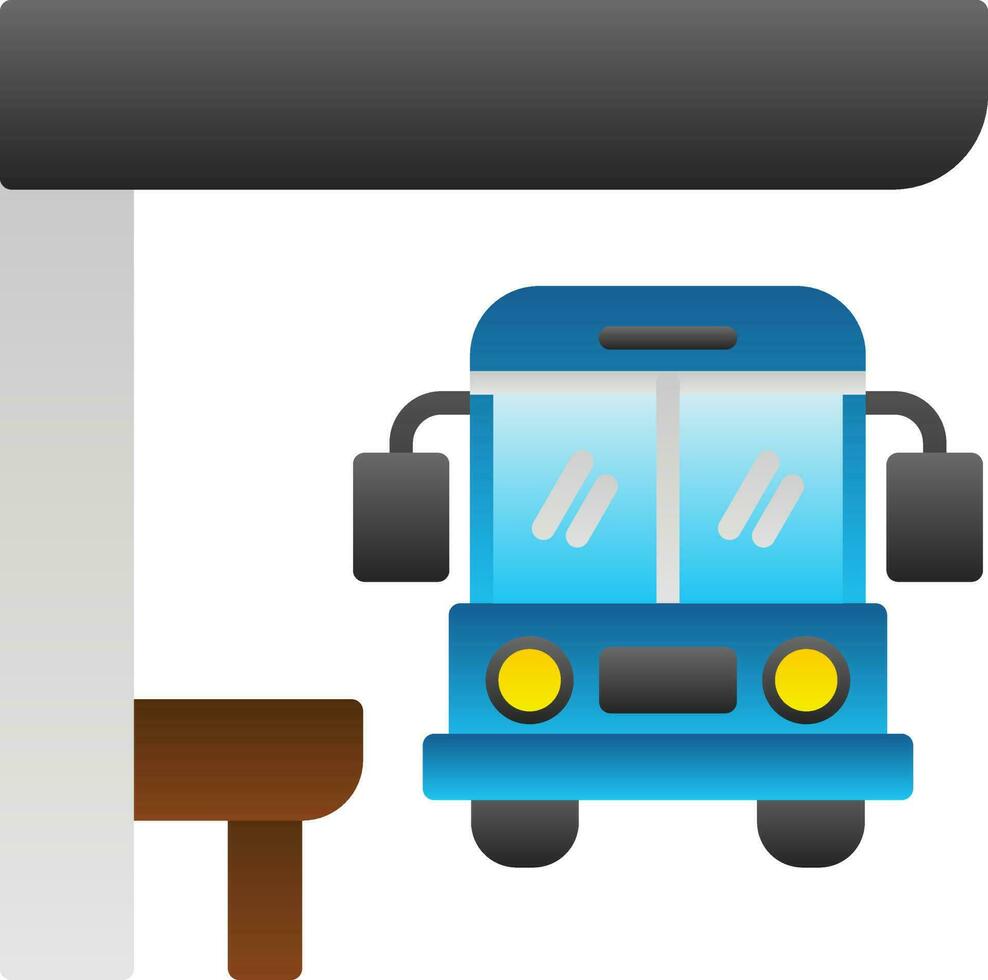 Bus stop Vector Icon Design