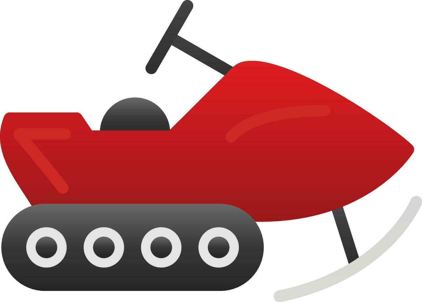 Snowmobile Vector Icon Design