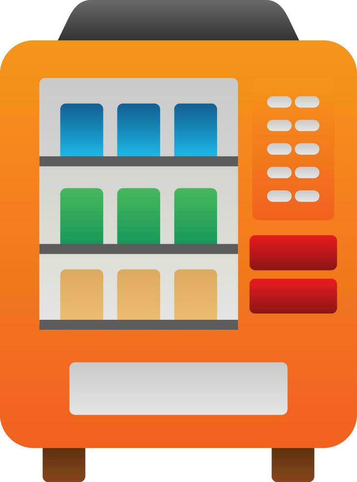 Vending machine Vector Icon Design