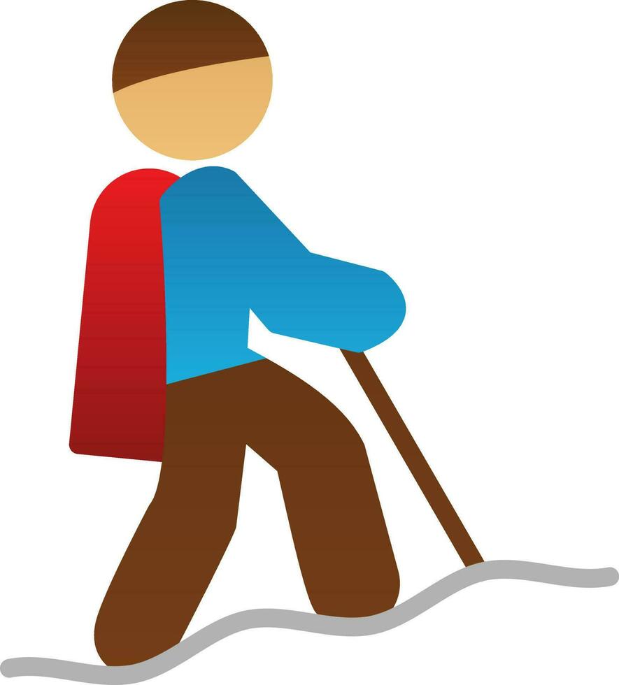 Hiking Vector Icon Design