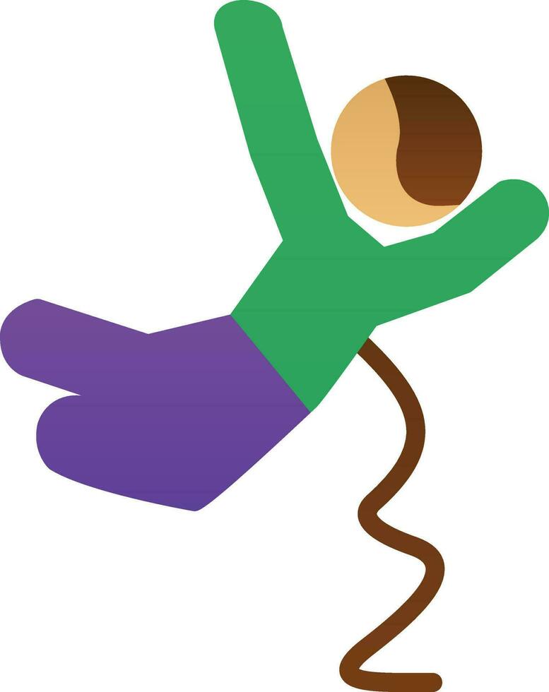 Base jumping Vector Icon Design