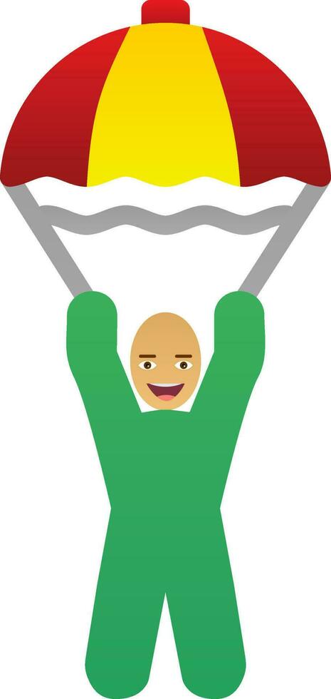 Skydiving Vector Icon Design