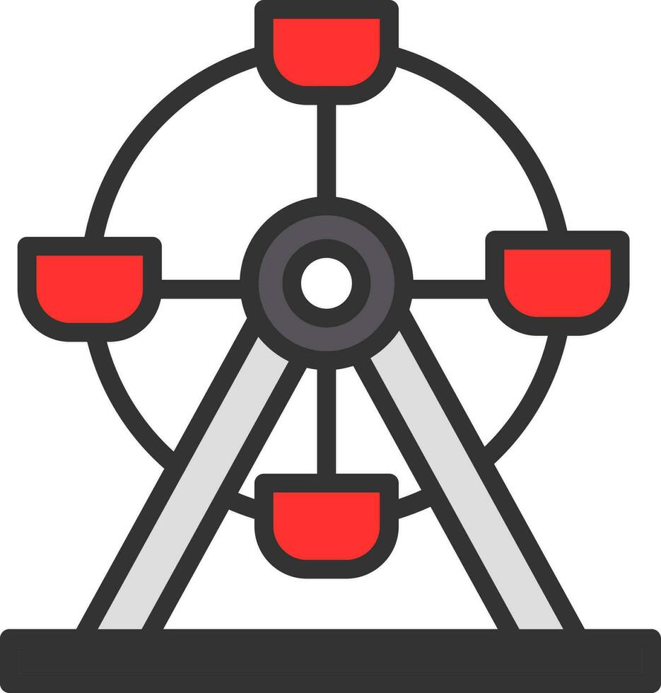 Ferris wheel Vector Icon Design