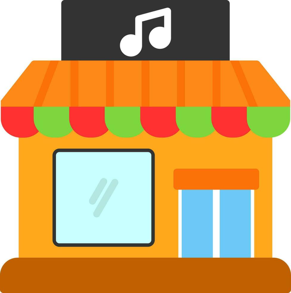 diseño de icono de vector de tienda de música