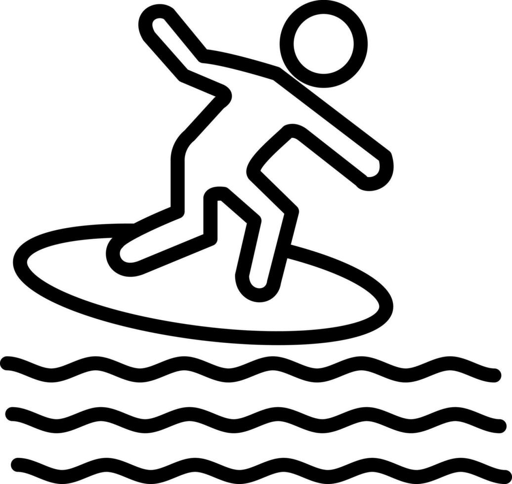 Surfing Vector Icon Design