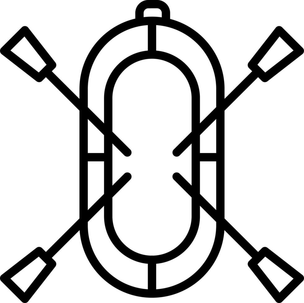 Rafting Vector Icon Design