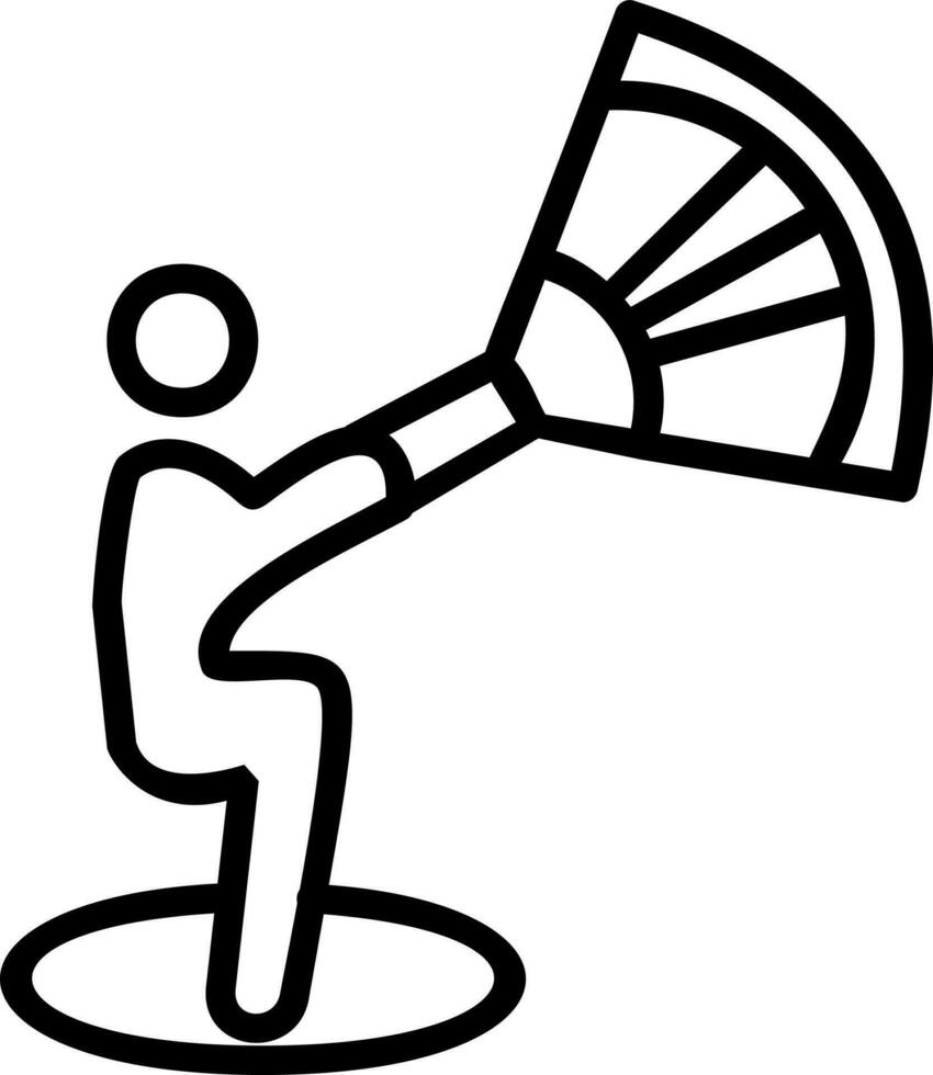 Kitesurf Vector Icon Design