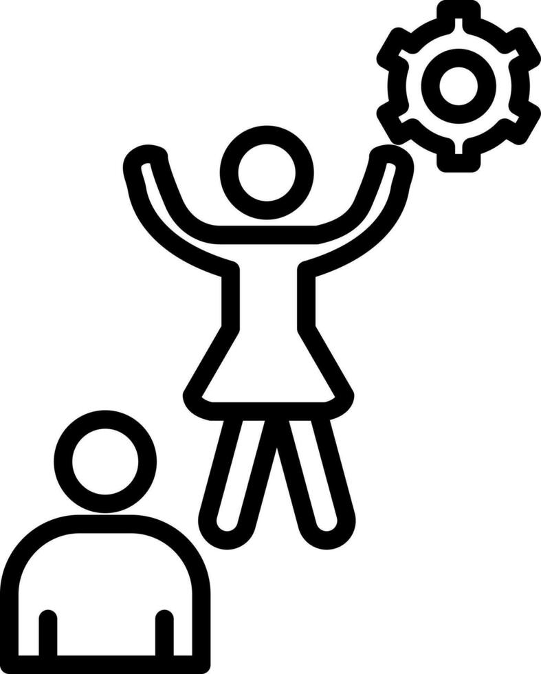 Cheerleader Vector Icon Design