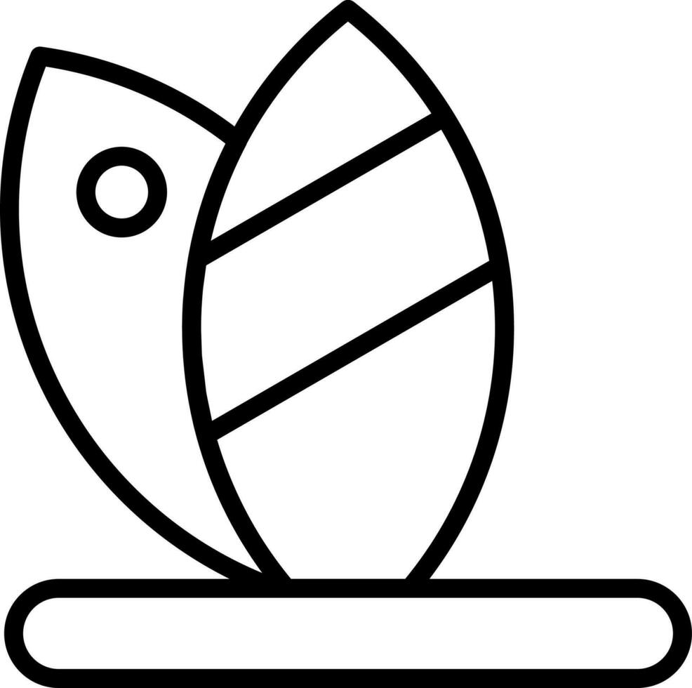 Surfboard Vector Icon Design