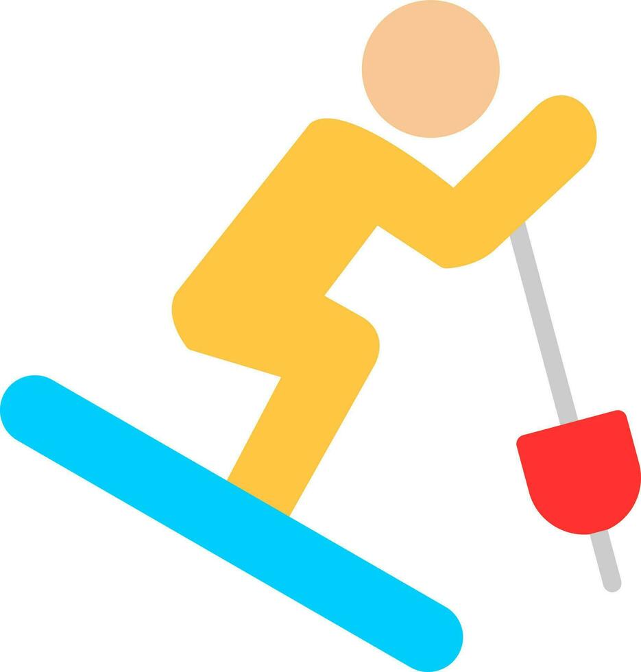 Skiing Vector Icon Design