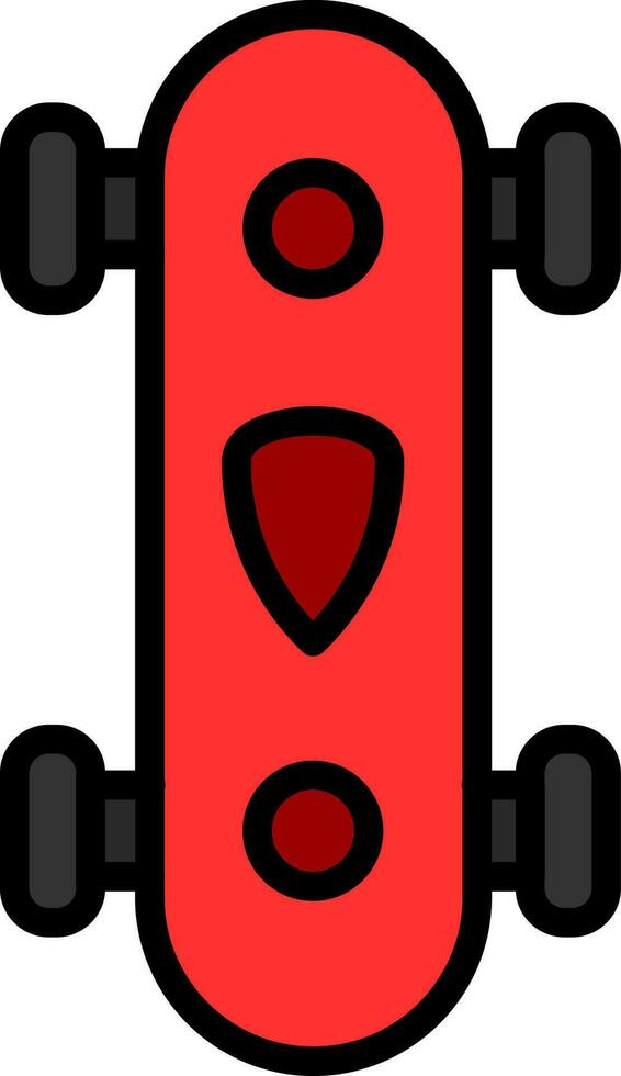 longboard vector icono diseño