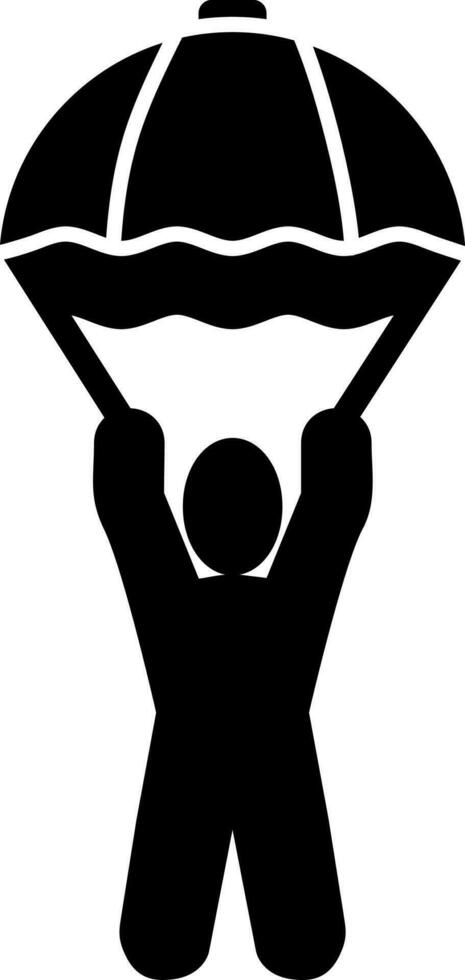Skydiving Vector Icon Design