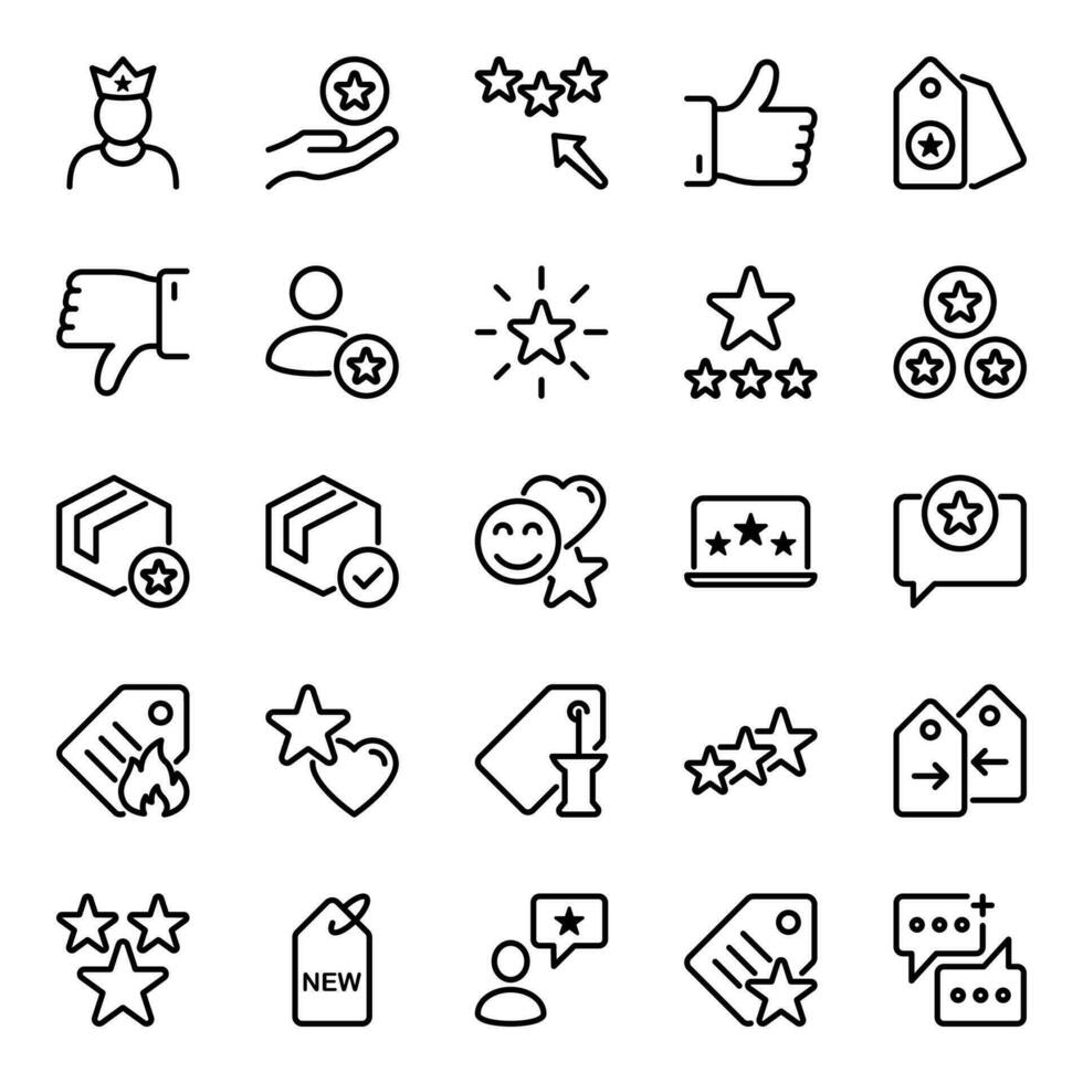 Outline icons for Loyalty. vector