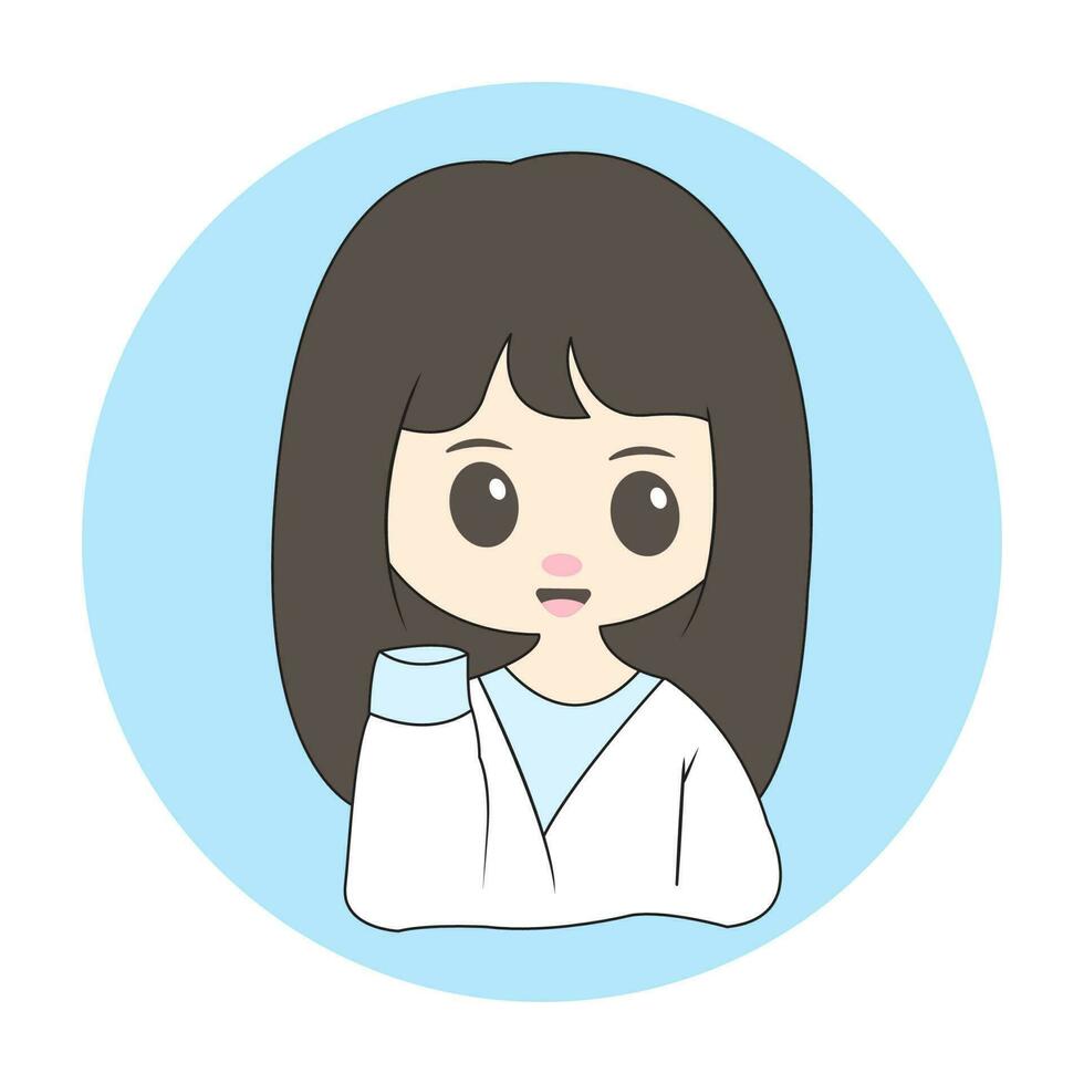 chibi mascota personaje para logo vector