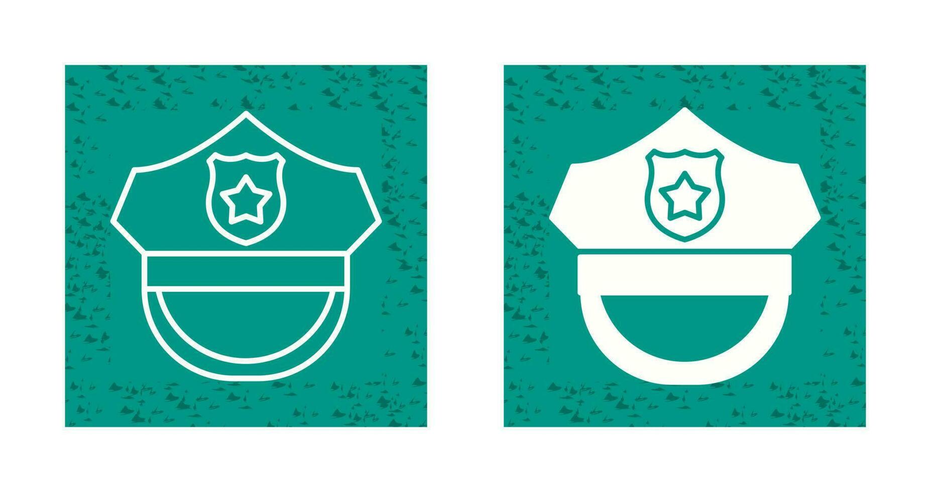 icono de vector de sombrero de policía