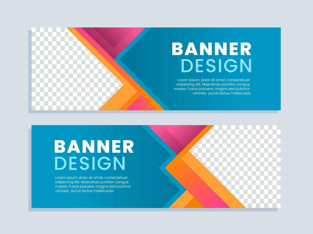 Business banner template with blue background vector