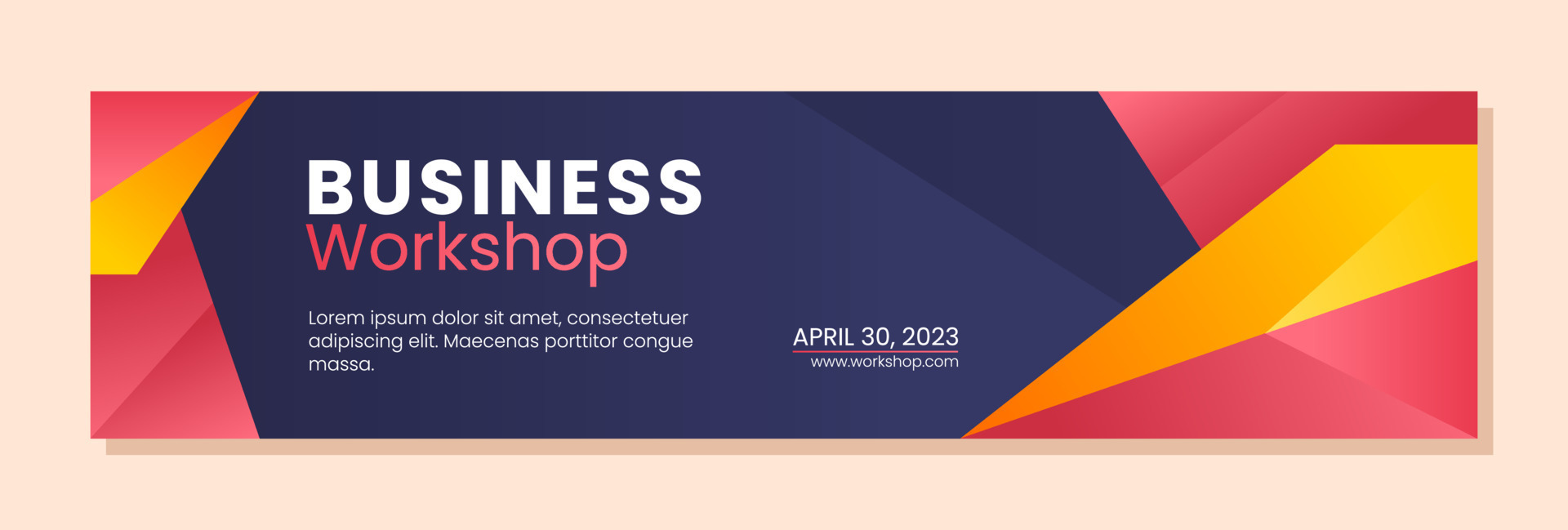 Business workshop banner template 23682445 Vector Art at Vecteezy