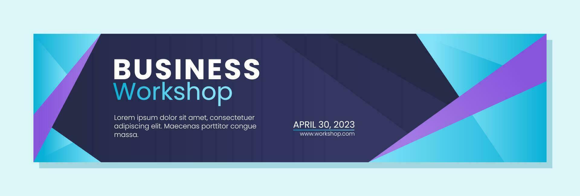 Business workshop banner template vector