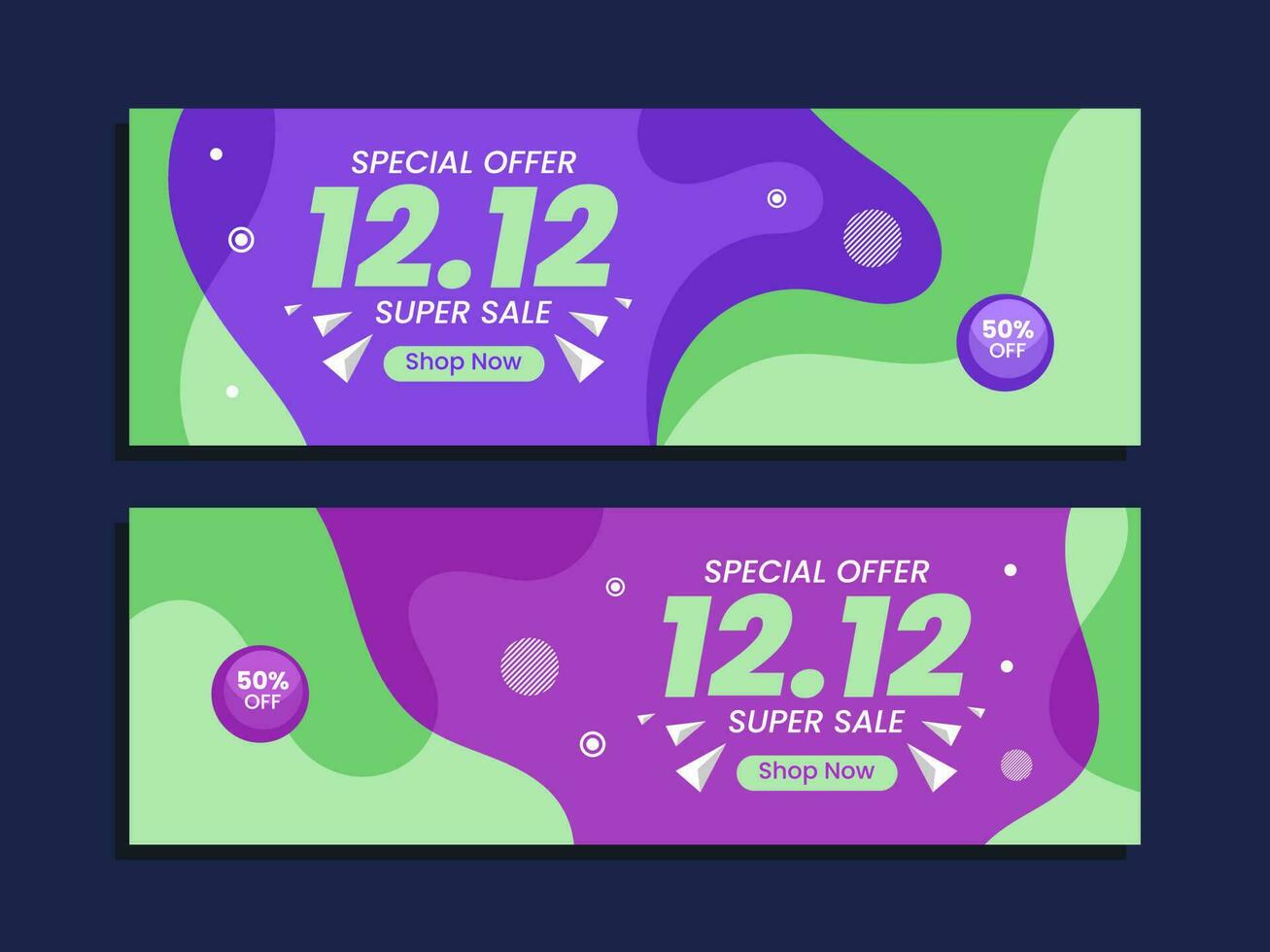 Sale banner template flat design vector