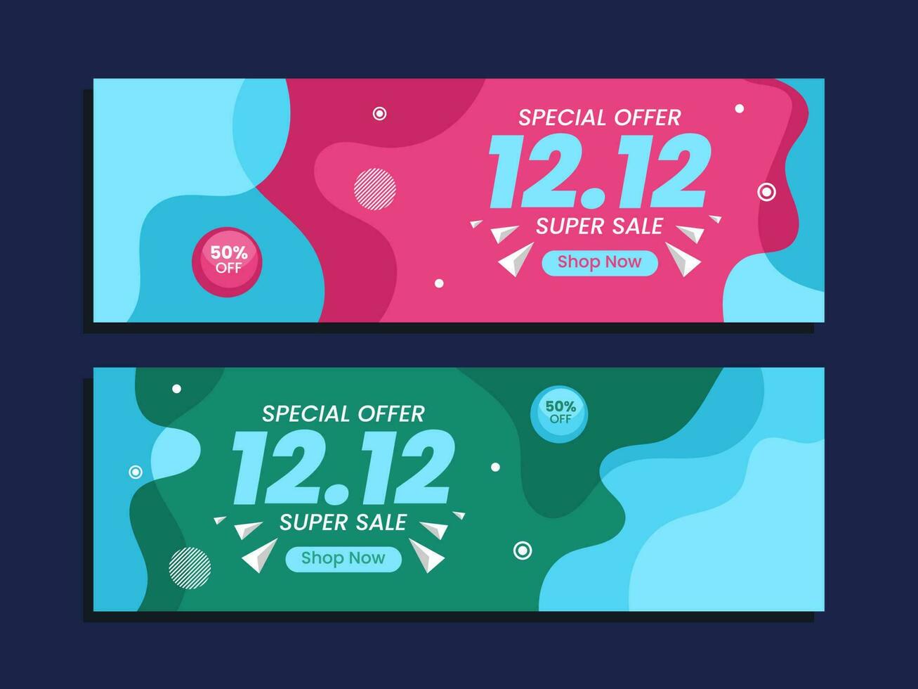 Sale banner template flat design vector