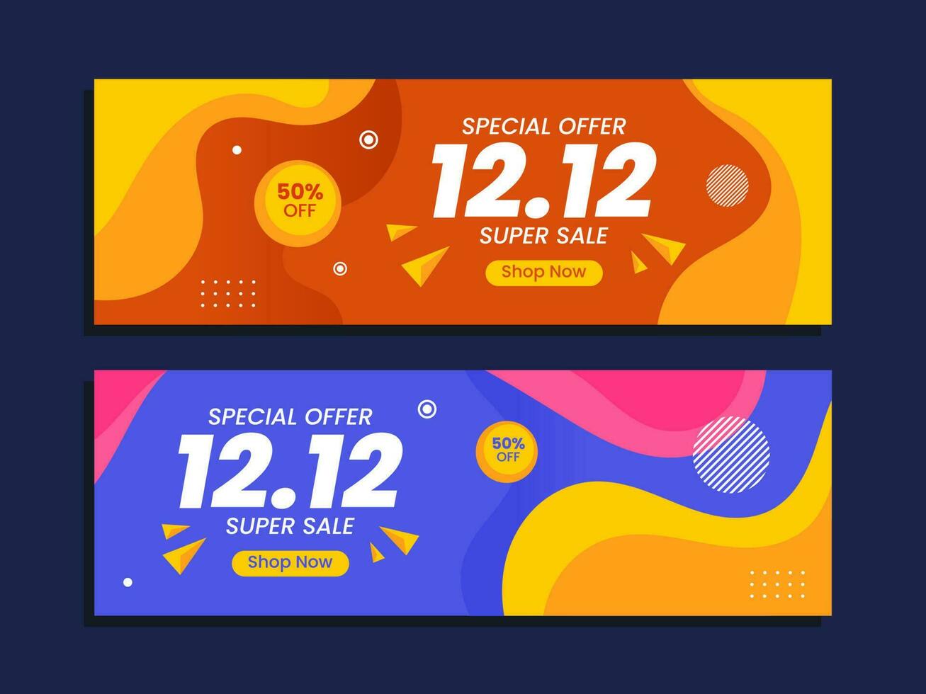 Sale banner template flat design vector